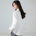 Texture Loose Long Sleeve Lazy Sense All-matching Shirt